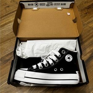 Converse Women’s Black and White High-Top Sneakers